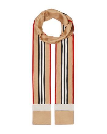 burberry heritage stripe silk skinny scarf